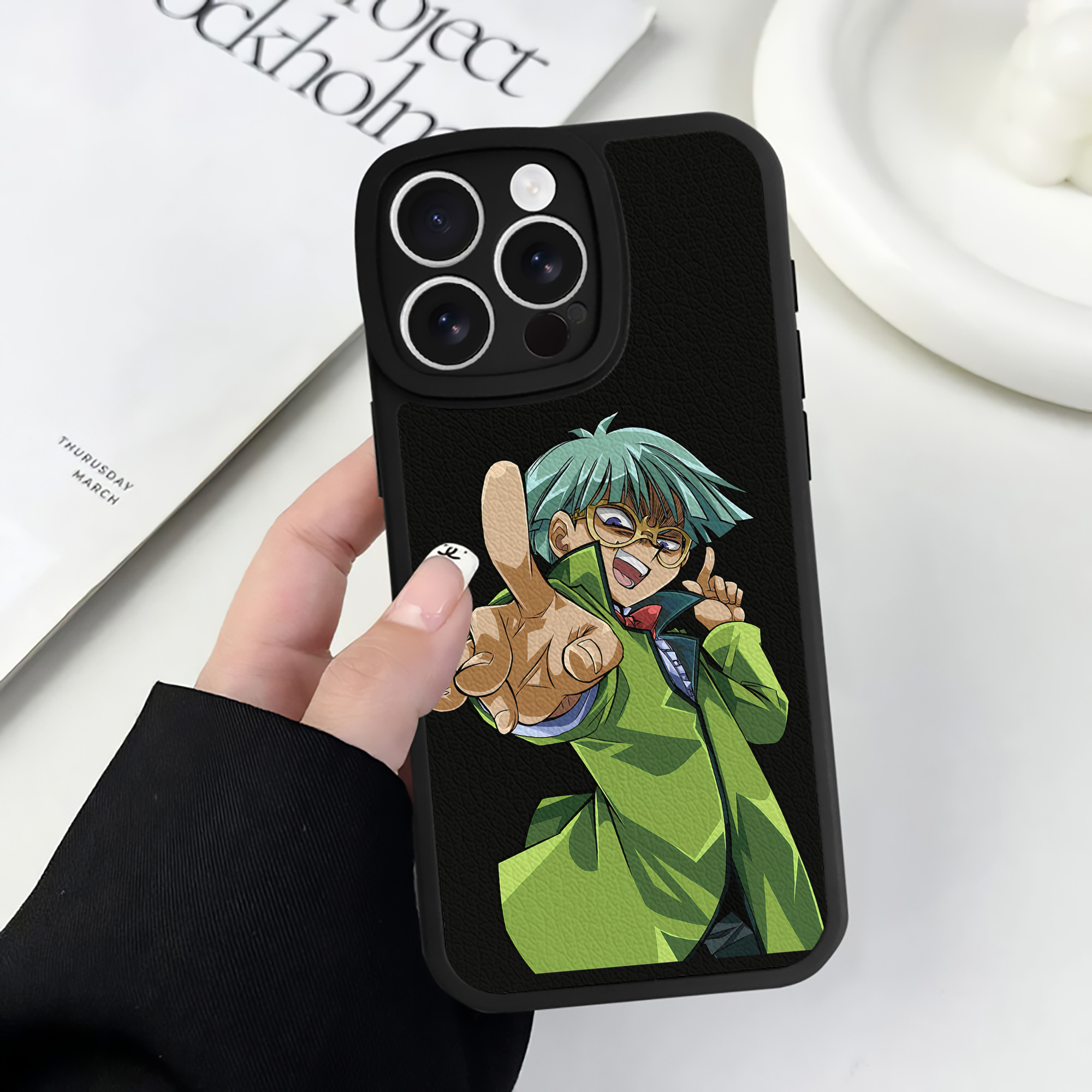 遊☆戯☆王 Yu-Gi-Oh! 【iPhone 16シリーズ対応】シリコンスマホケース（レザー調） 材質：シリコン